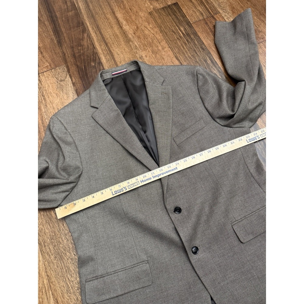 Tommy Hilfiger Sports Coat Jacket Trim Fit Size 46R Brown Tan - Picture 4 of 8